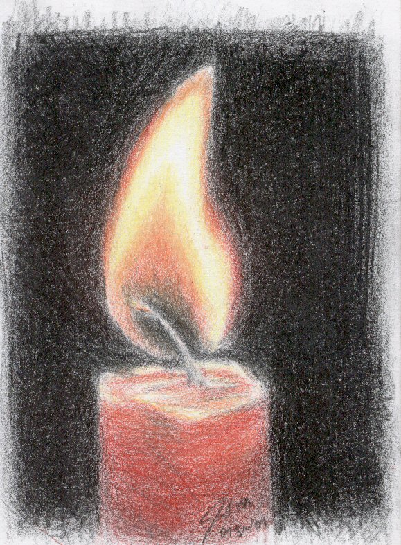 How to Draw An Easy Candle Flame | TikTok